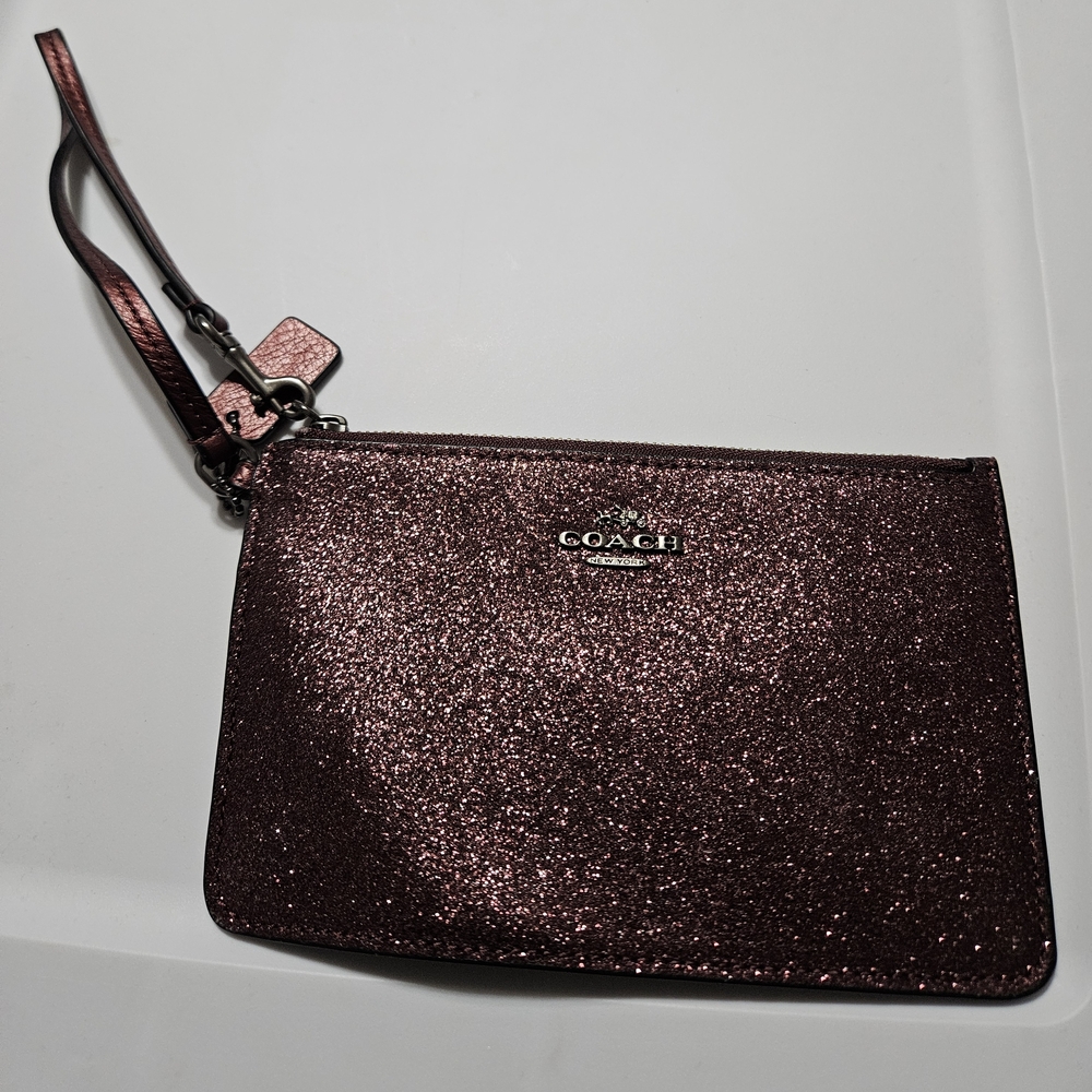 Coach Glitter Wristlet in Pink